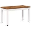 vidaXL Mesa de centro Natural e Branco 60,5 x 30 x 36 cm