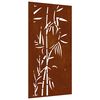 vidaXL Decora&ccedil;&atilde;o p/ muro de jardim 105x55 cm a&ccedil;o corten design bambu
