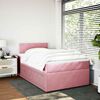 vidaXL Cama boxspring com colch&atilde;o 120x200 cm veludo rosa