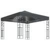 vidaXL Gazebo com cord&otilde;es de luzes LED 3x3 m antracite