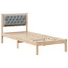 vidaXL Estrutura da Cama com cabeceira Cinzento-claro 80 x 200 cm