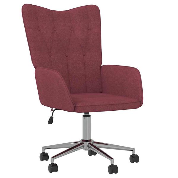 vidaXL Cadeira de descanso tecido vermelho tinto