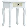 vidaXL Mesa de cabeceira 40x30x50,5 cm madeira branco