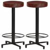 vidaXL Bancos de bar 2 pcs 66 cm couro genu&iacute;no