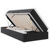 vidaXL Cama com arruma&ccedil;&atilde;o e colch&atilde;o Preto 90 x 200 cm Couro Sint&eacute;tico