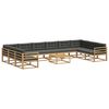 vidaXL Conjunto de Sof&aacute;s para Exterior 11 unid. Branco e Antracite