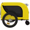 vidaXL Reboque bicicleta p/ animais tecido oxford/ferro amarelo/preto