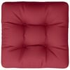 vidaXL Almofad&atilde;o p/ sof&aacute; paletes 60x60x12 cm tecido vermelho tinto