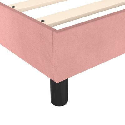 vidaXL Estrutura de cama 140x200 cm veludo rosa