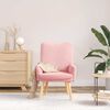 vidaXL poltrona Rosa 63 x 67 x 94 cm Tecido de Ovelha e Compensado