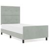 vidaXL Cama Box com cabeceira Cinzento-claro 80 x 200 cm Veludo