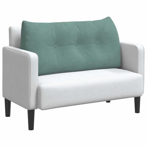 vidaXL Travesseiro para Costas Verde do Mar 100 x 24 x 50 cm Veludo