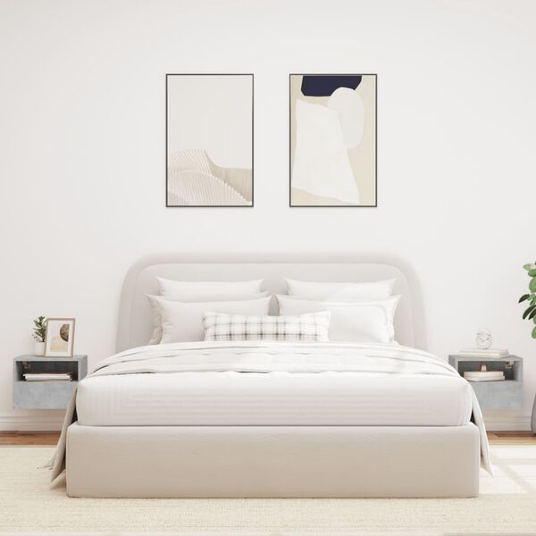 vidaXL M&oacute;veis parede TV 2 pcs 40x30x30 cm deriv. madeira cinza cimento