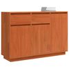 vidaXL Buffet Marrom Cera 110 x 34 x 75 cm Madeira de Pinheiro S&oacute;lida