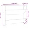 vidaXL Sapateiras de parede 2 pcs 80x18x60cm contrapl. carvalho sonoma