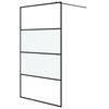 vidaXL Divis&oacute;ria de chuveiro 115x195 cm vidro semiopaco ESG preto