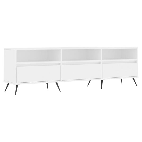 vidaXL Móvel de TV 150x30x44,5 cm derivados de madeira branco