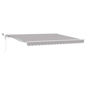 vidaXL Toldo retr&aacute;til Cinzento-claro 400 &times; 350 cm Poli&eacute;ster