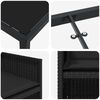 vidaXL Conjunto de Jantar para Jardim 5 pcs Preto vime PE