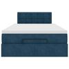 vidaXL Cama otomana com colch&atilde;o 120x190 cm veludo azul-escuro
