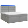 vidaXL Cama box spring com colch&atilde;o Cinzento-claro 140 x 190 cm Tecido