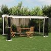 vidaXL Gazebo com paredes de malha 4x3 m a&ccedil;o creme