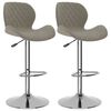 vidaXL Bancos de bar 2 pcs veludo cinzento-claro