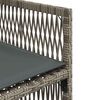 vidaXL Cadeiras de jardim com almofad&otilde;es 4 pcs vime PE cinzento