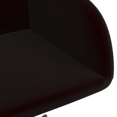 vidaXL Cadeiras de jantar giratórias 6 pcs veludo preto