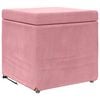 vidaXL Banqueta Rosa 41 x 41 x 40 cm Veludo e Madeira de Engenharia