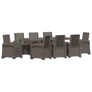 vidaXL Conjunto de Jantar para Jardim 9 unid. PP