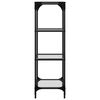 vidaXL Unidade prateleiras c/ tampo vidro transparente 40x30x95 cm aço