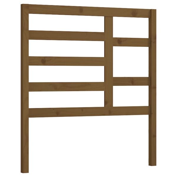 vidaXL Cabeceira de cama 106x4x104 cm pinho maci&ccedil;o castanho mel