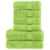 vidaXL 6pcs Conjunto toalhas banho premium SOLUND 600 gsm verde ma&ccedil;a
