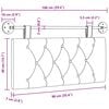 vidaXL Cabeceira Suspensa Cinzento-acastanhado 100 x 55 x 7 cm tecido