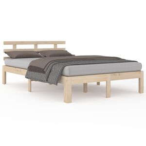 vidaXL Estrutura de cama sem colch&atilde;o 160x200 cm madeira maci&ccedil;a