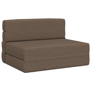 vidaXL Sof&aacute; Cama Dobr&aacute;vel Cinzento-acastanhado 70 x 72 x 60 cm Tecido