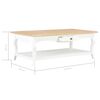 vidaXL Mesa de centro 110x60x40 cm MDF branco