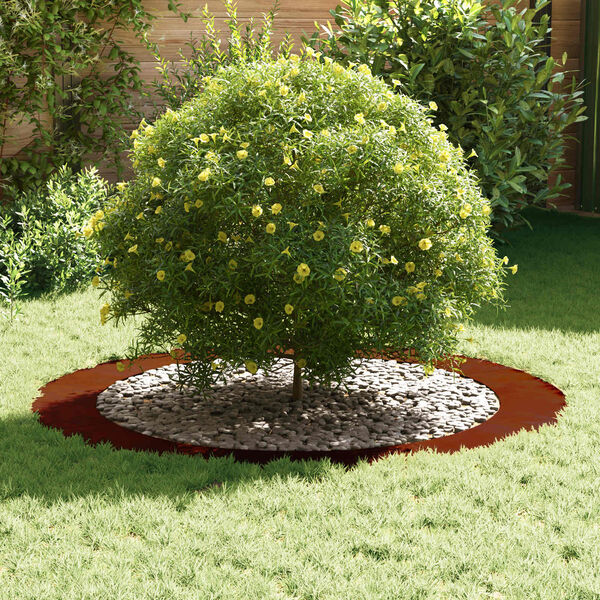 vidaXL adequado para Anel de &Aacute;rvore Plano Castanho &Oslash;90 / 120 cm