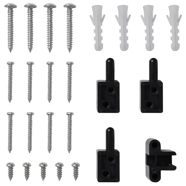 vidaXL Tela de Insetos com Dobradi&ccedil;a Antracite e Preto 100 x 215 cm