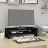 vidaXL Suporte para monitor (52-101)x22x14 cm pinho maci&ccedil;o preto