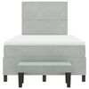 vidaXL Cama Box com colch&atilde;o Cinzento-claro 120 x 190 cm Veludo