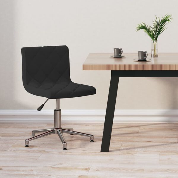 vidaXL Cadeira de escrit&oacute;rio girat&oacute;ria veludo preto