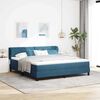 vidaXL Cama Box com colch&atilde;o Azul escuro 180 x 200 cm Veludo