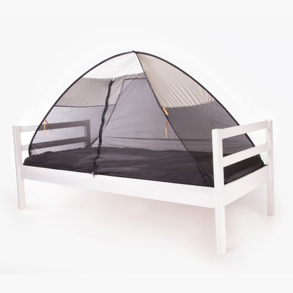 DERYAN Tenda para cama pop-up &agrave; prova de mosquitos 200x90x110 cm creme