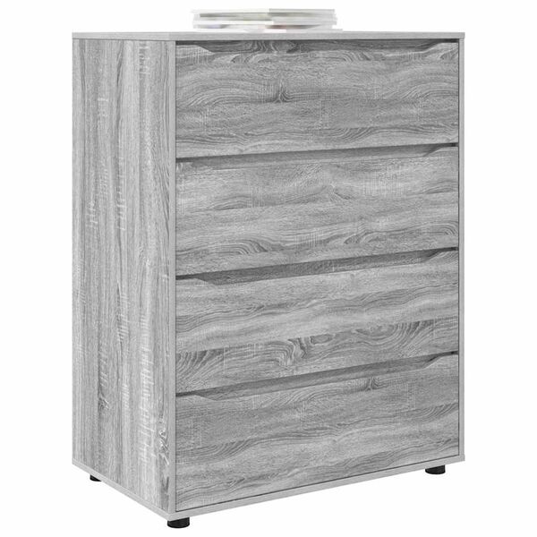 vidaXL Gabinetes de Armazenamento 2 pcs Cinza Sonoma 80 x 48 x 105 cm