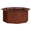 vidaXL Anel para Fogueira Ferro Enferrujado 60 x 60 x 25 cm A&ccedil;o Corten