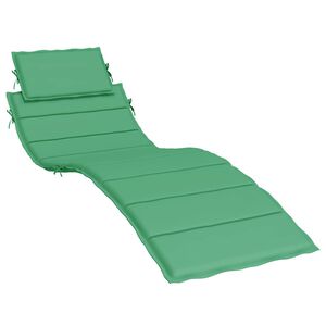 vidaXL Almofad&atilde;o p/ espregui&ccedil;adeira 186x58x4 cm tecido oxford verde