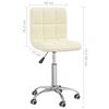 vidaXL Cadeira de escritório giratória tecido cor creme