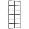 vidaXL Porta deslizante c/ conj. ferragens 90x205cm vidro ESG/alum&iacute;nio